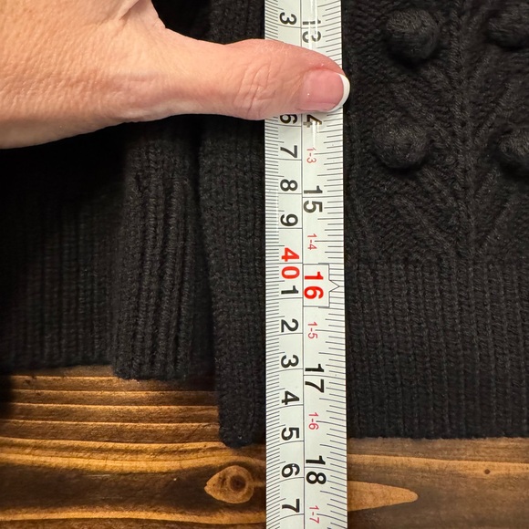 A loves A Cropped Black Cardigan with Bow Accents Size S EUC Adorable! - Picture 8 of 9